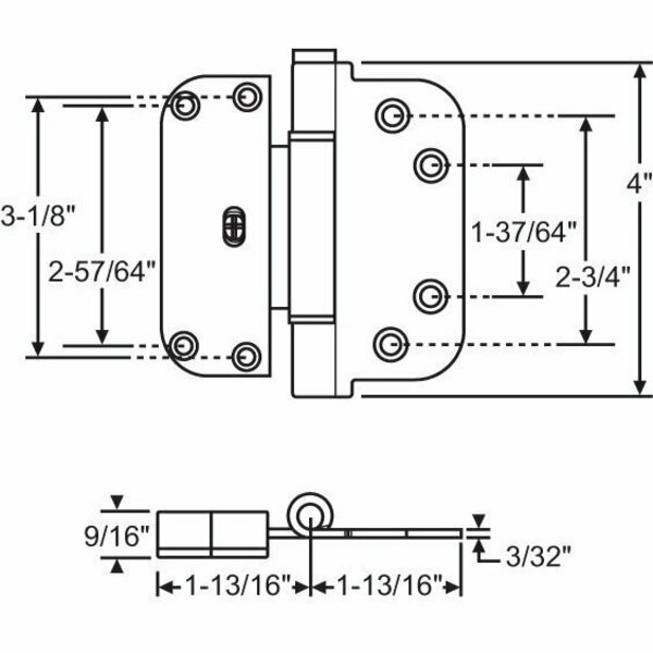 Strybuc Adjustable Guide Hinge 56-223PB